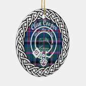 Scottish Clan Cooper Tartan en Crest Keramisch Ornament (Rechts)