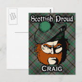 Scottish Clan Craig Tartan Briefkaart (Voorkant / Achterkant)