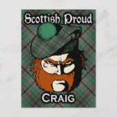 Scottish Clan Craig Tartan Briefkaart (Voorkant)