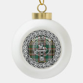 Scottish Clan Craig Tartan en Crest Keramische Bal Ornament (Voorkant)