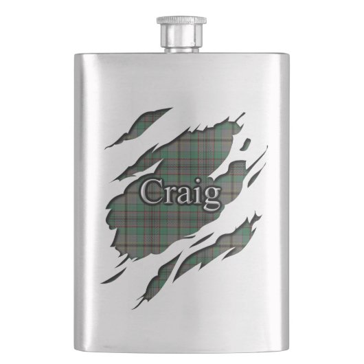 Scottish Clan Craig Tartan Flacon (Voorkant)