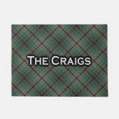 Scottish Clan Craig Tartan Welkom Mat (Voorkant)
