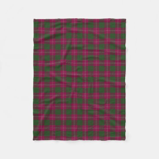 Scottish Clan Crawford Classic Tartan Fleece Deken (Voorkant)