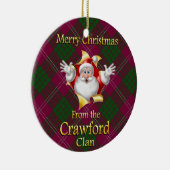 Scottish Clan Crawford kerstornament Keramisch Ornament (Rechts)