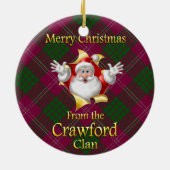 Scottish Clan Crawford kerstornament Keramisch Ornament (Achterkant)