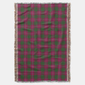 Scottish Clan Crawford Tartan Deken (Voorkant Verticaal)