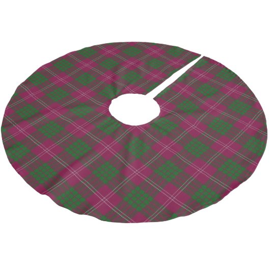 Scottish Clan Crawford Tartan Kerstboom Rok (Gekanteld)