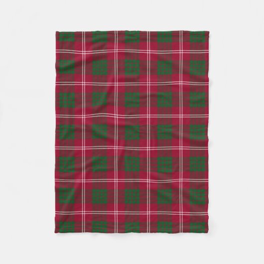 Scottish Clan Crawford Tartan Pset Fleece Deken (Voorkant)