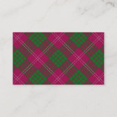 Scottish Clan Crawford Tartan Pset Visitekaartje (Achterkant)