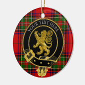 Scottish Clan Crest Lion Tartan Keramisch Ornament (Links)