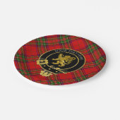 Scottish Clan Crest Lion Tartan Papieren Bordje (Gekanteld)