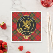 Scottish Clan Crest Lion Tartan Servet (Insitu)