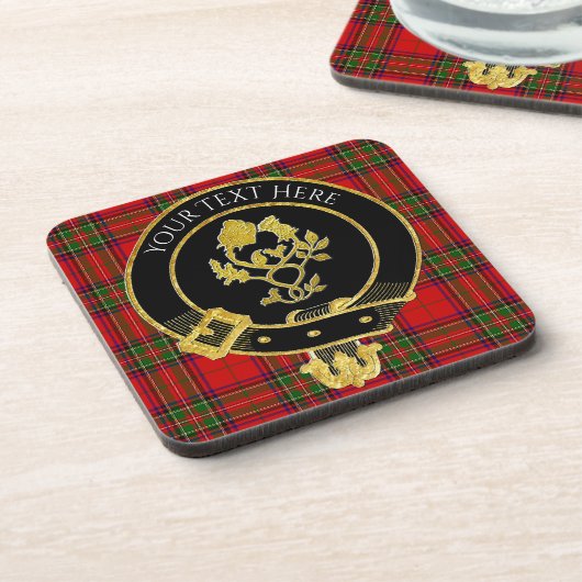 Scottish Clan Crest Roos Thistle Onderzetter (Linkerzijde)