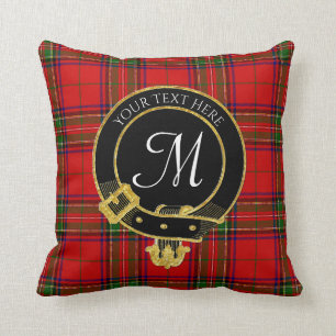 Scottish Clan Crest Tartan Monogram Kussen