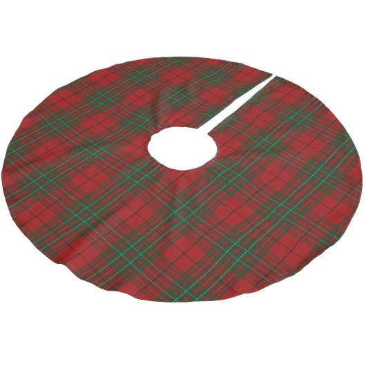 Scottish Clan Cumming Red Green Tartan Kerstboom Rok (Gekanteld)