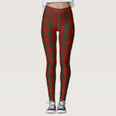 Scottish Clan Cumming Red Green Tartan Leggings (Voorkant)