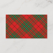 Scottish Clan Cumming Red Tartan Pset Visitekaartje (Achterkant)