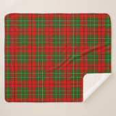 Scottish Clan Cumming Tartan Pset Sherpa Deken (Voorkant (horizontaal))