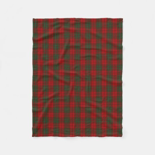 Scottish Clan Cummings Cummings Red Green Tartan Fleece Deken (Voorkant)