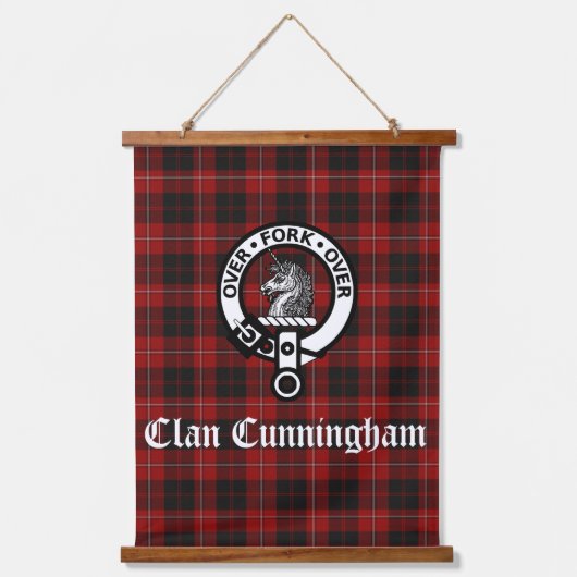 Scottish Clan Cunningham Crest Badge Hangend Wandkleed (Voorkant)