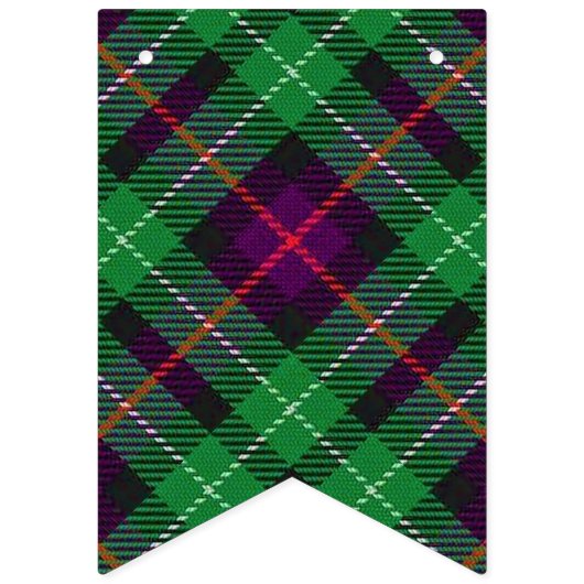 Scottish Clan Cunningham Green en Blue Tartan Vlaggetjes (Derde vlag)