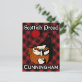 Scottish Clan Cunningham Tartan Briefkaart (Staand voorkant)