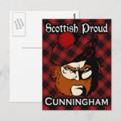 Scottish Clan Cunningham Tartan Briefkaart (Voorkant / Achterkant)