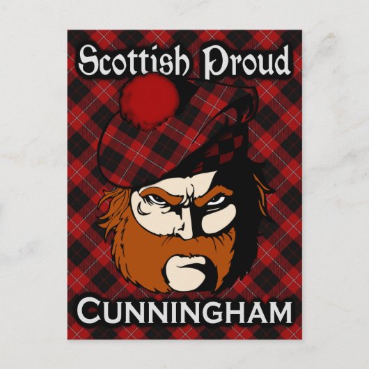 Scottish Clan Cunningham Tartan Briefkaart (Voorkant)
