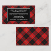 Scottish Clan Cunningham Tartan Pset Visitekaartje (Voorkant / Achterkant)