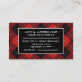 Scottish Clan Cunningham Tartan Pset Visitekaartje (Voorkant)