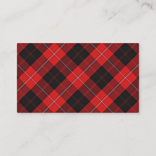 Scottish Clan Cunningham Tartan Pset Visitekaartje (Achterkant)