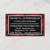 Scottish Clan Cunningham Tartan Pset Visitekaartje (Voorkant)