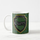 Scottish Clan Currie Curry Tartan Shield Koffiemok (Links)