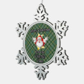 Scottish Clan Currie Tartan Kerstornament Tin Sneeuwvlok Ornament (Rechts)
