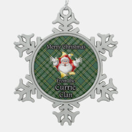 Scottish Clan Currie Tartan Kerstornament Tin Sneeuwvlok Ornament