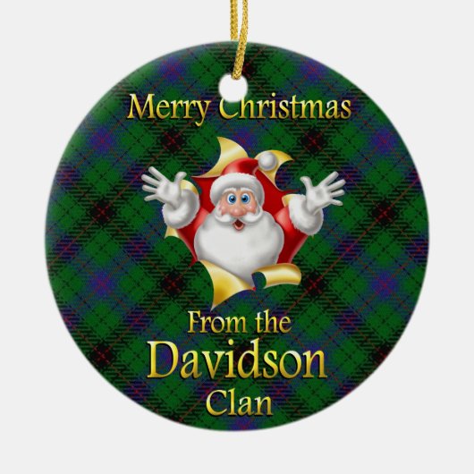 Scottish Clan Davidson kerstornament Keramisch Ornament (Voorkant)
