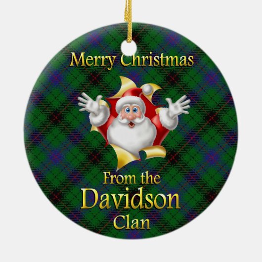 Scottish Clan Davidson kerstornament Keramisch Ornament (Achterkant)