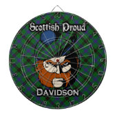 Scottish Clan Davidson Tartan Dartboard Dartbord (Voorkant)