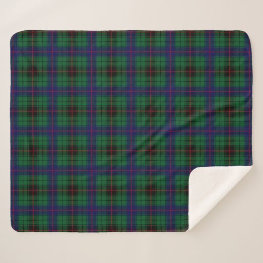 Scottish Clan Davidson Tartan Plays Sherpa Deken (Voorkant (horizontaal))
