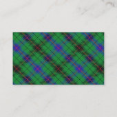 Scottish Clan Davidson Tartan Plays Visitekaartje (Achterkant)