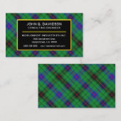 Scottish Clan Davidson Tartan Plays Visitekaartje (Voorkant / Achterkant)