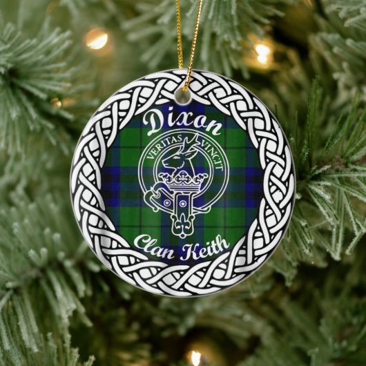 Scottish Clan Dixon Tartan en Crest Keramisch Ornament (Boom)