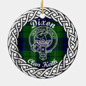 Scottish Clan Dixon Tartan en Crest Keramisch Ornament (Achterkant)