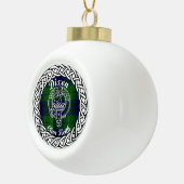 Scottish Clan Dixon Tartan en Crest Keramische Bal Ornament (Rechts)