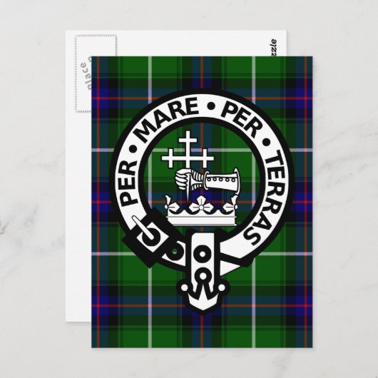 Scottish Clan Donald Tartan en Crest Briefkaart (Voorkant / Achterkant)