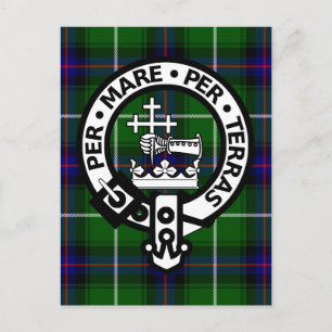 Scottish Clan Donald Tartan en Crest Briefkaart