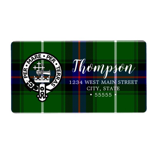 Scottish Clan Donald Tartan en Crest Etiket (Voorkant)