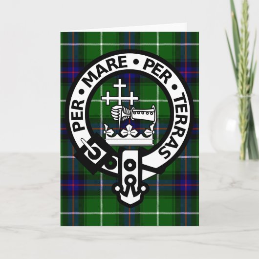 Scottish Clan Donald Tartan en Crest Kaart (Voorkant)