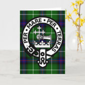 Scottish Clan Donald Tartan en Crest Kaart (Gele Bloem)