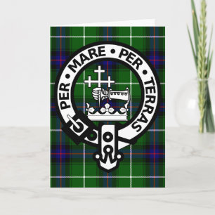 Scottish Clan Donald Tartan en Crest Kaart